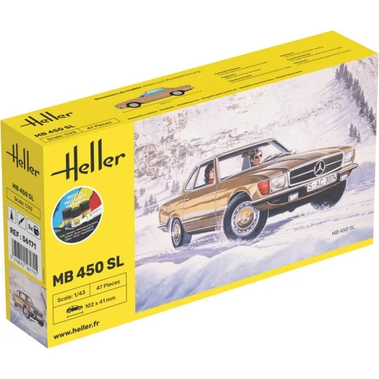 STARTER KIT MB 450 SL, 1/43 - Heller 56171 STARTER KIT MB 450 SL, 1/43 - Heller 56171