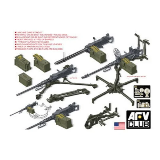 U.S. M2HB .50 Cal Machine Gun Set - AFV-Club AF35246