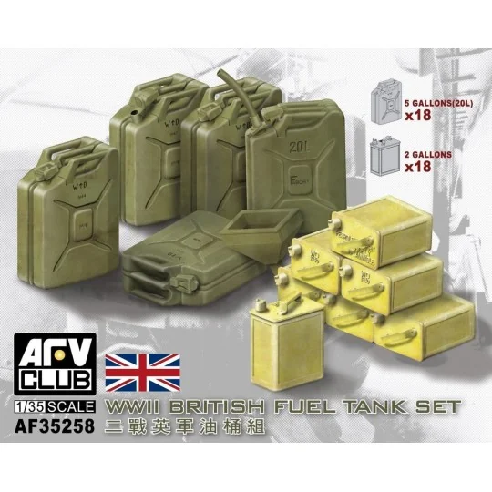 WWII British fuel tank set, 1/35 - AFV-Club AF35258 WWII British fuel tank set, 1/35 - AFV-Club AF35258
