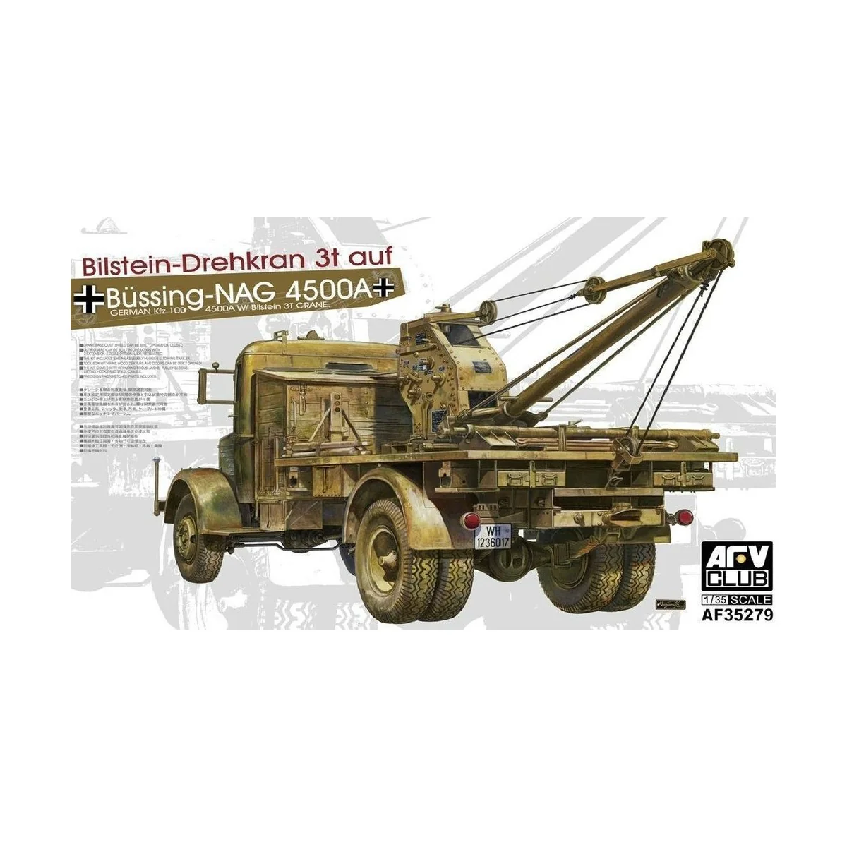Büssing-NAG 4500A Bilstein-Drehkran 3t a, 1/35 - AFV-Club AF35279