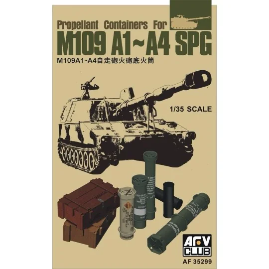 Propellant Containers for M109 A1-A4 SPG, 1/35 - AFV-Club AF35299 Propellant Containers for M109 A1-A4 SPG, 1/35 - AFV-Club AF35299