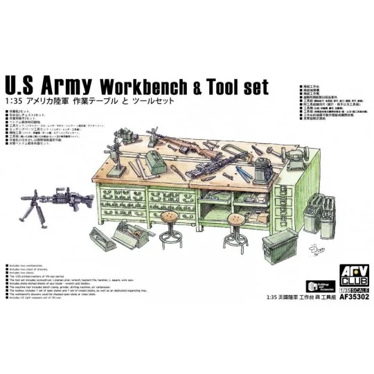 U.S. Army Workbench & Tool Set, 1/35 - AFV-Club AF35302