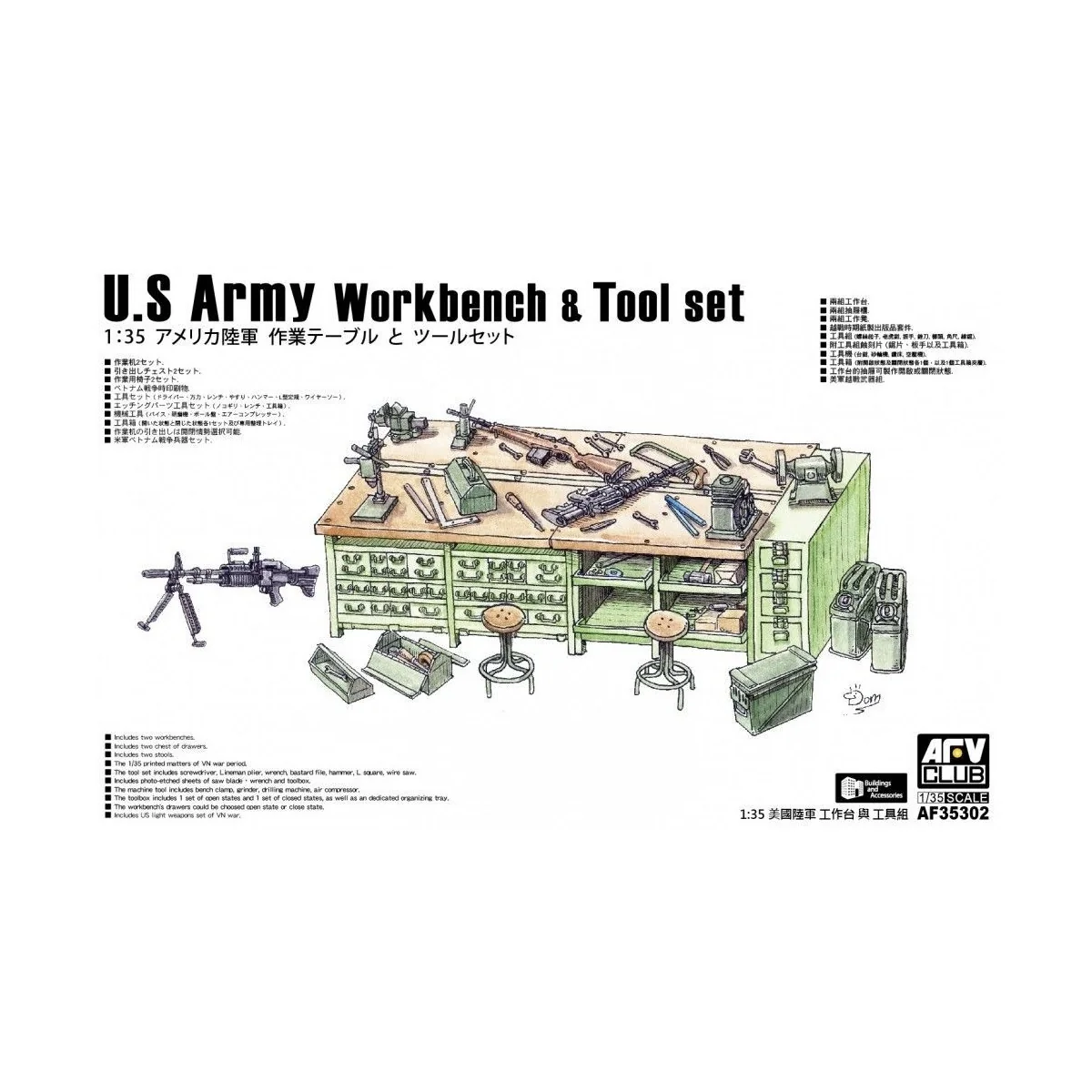 U.S. Army Workbench & Tool Set - AFV-Club AF35302