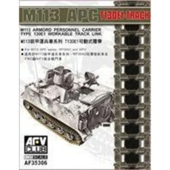 M113 APC T130E1 Workable Track Link, 1/35 - AFV-Club AF35306 M113 APC T130E1 Workable Track Link, 1/35 - AFV-Club AF35306