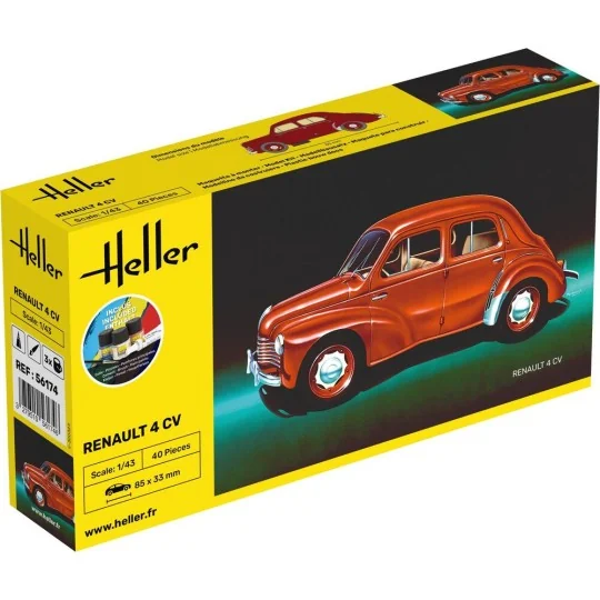 STARTER KIT Renault 4 CV, 1/43 - Heller 56174 STARTER KIT Renault 4 CV, 1/43 - Heller 56174