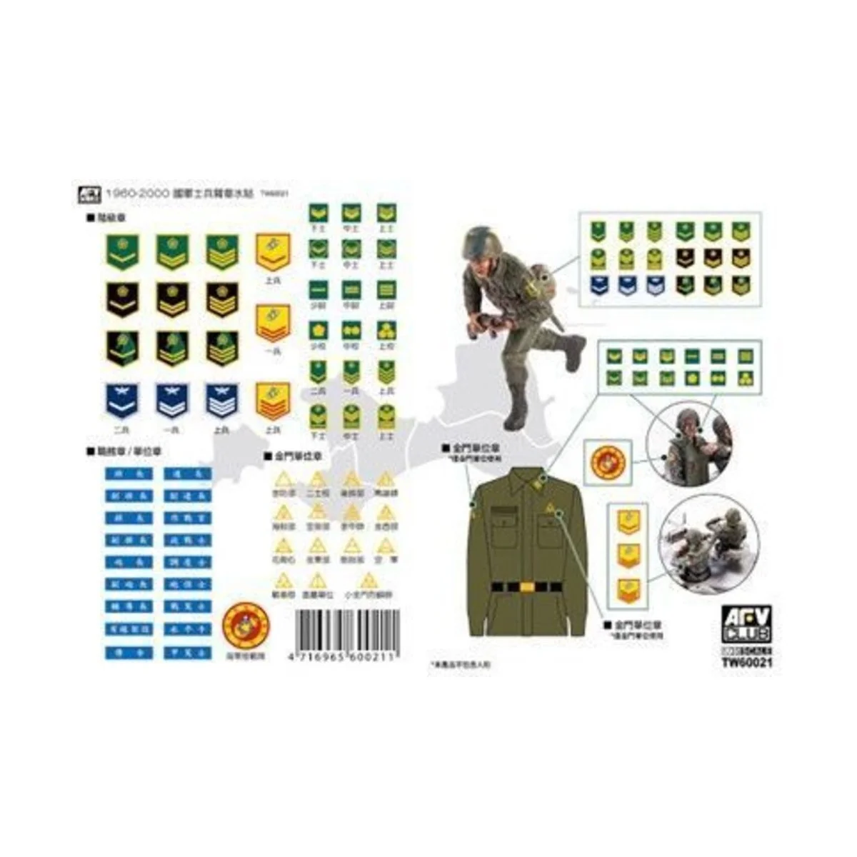 ROC ARMY 1960-2000 MILITARY ARMBAND DECAL - Hobby Fan TW60021