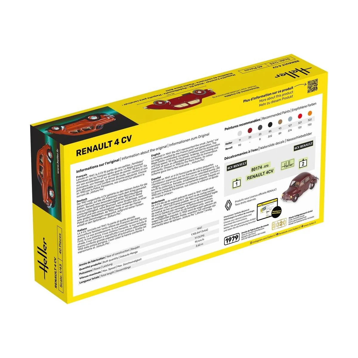 STARTER KIT Renault 4 CV - Heller 56174