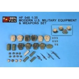 Modern U.S. Milit. Equip. & Weapons Set, 1/35 - Hobby Fan HF048