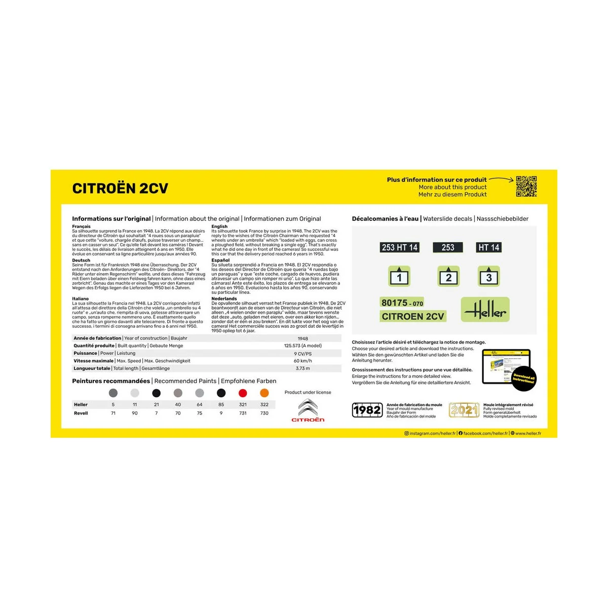 STARTER KIT Citroen 2 CV - Heller 56175