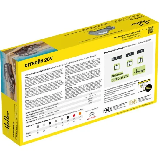 STARTER KIT Citroen 2 CV, 1/43 - Heller 56175