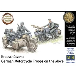 Kradschutzen: Ger. motorcycle troops, 1/35 - Master Box Ltd. 3548F