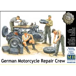 German Motorcycle repair team, 1/35 - Master Box Ltd. 3560