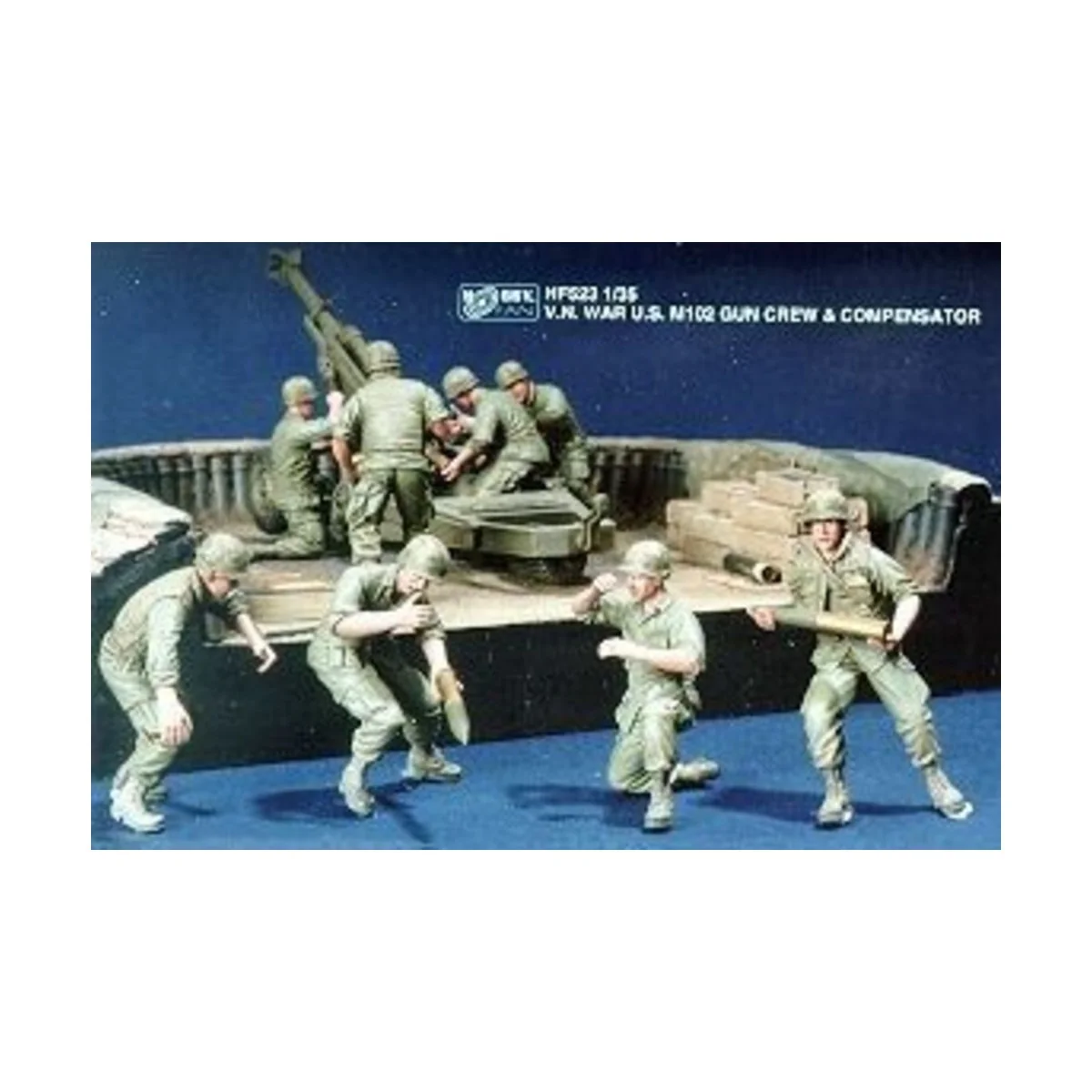 V.N. War U.S. M102 Gun Crew & Compensat., 1/35 - Hobby Fan HF523