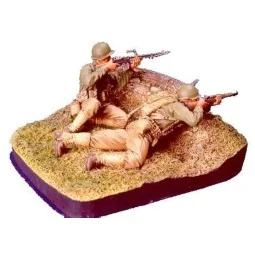 WWII U.S. Infantry(2) - 2 Figures w/base, 1/35 - Hobby Fan HF527