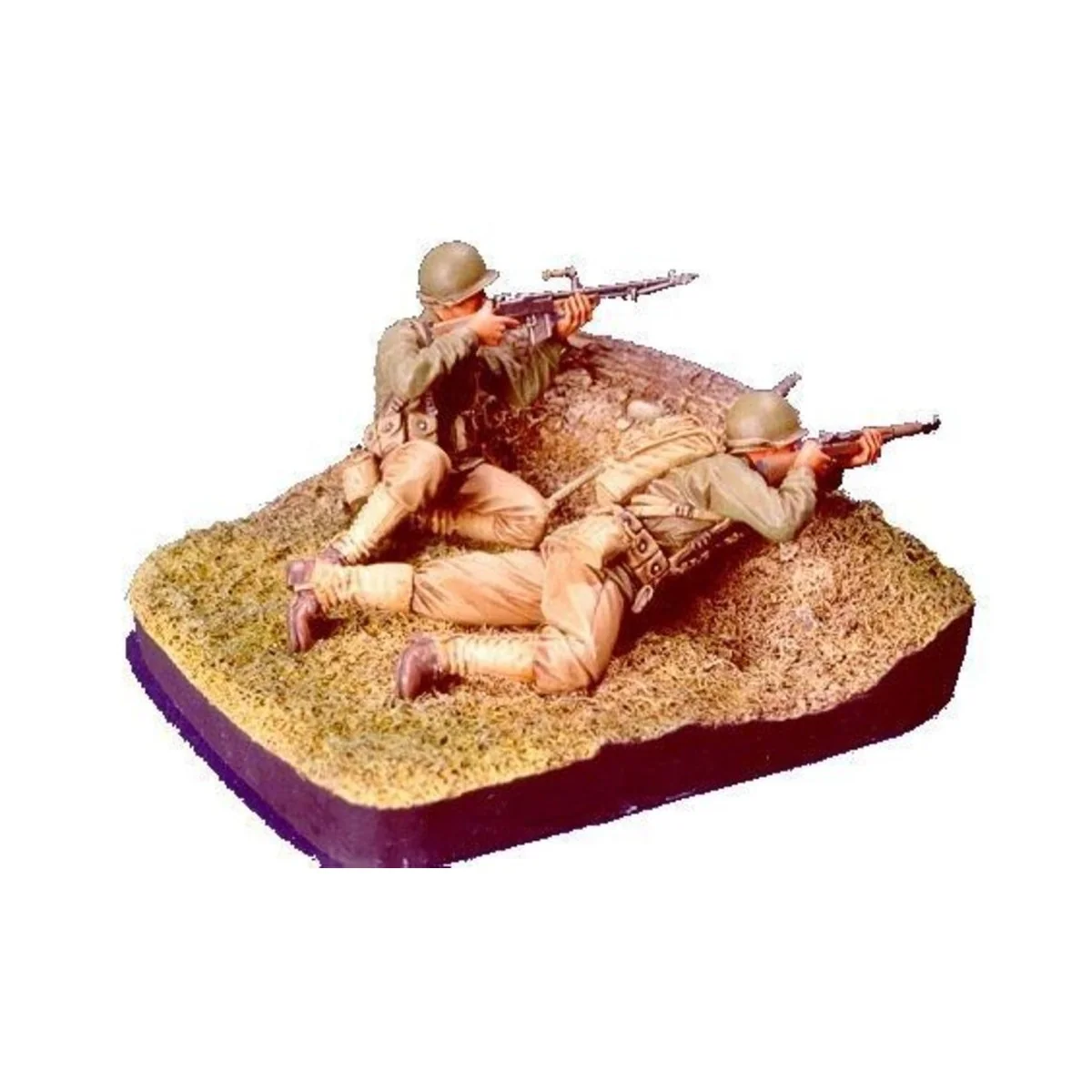 WWII U.S. Infantry(2) - 2 Figures w/base - Hobby Fan HF527