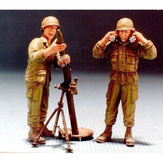 U.S. V.N. war M29 81mm Mortar w/Crew, 1/35 - Hobby Fan HF531