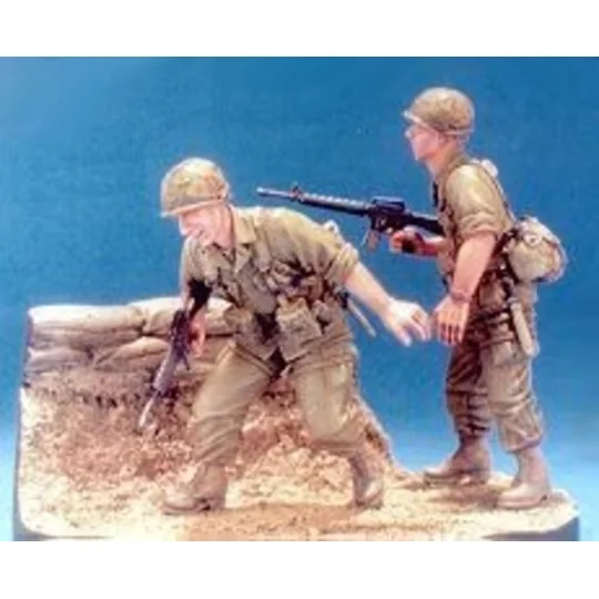 101 Airborne 1965-1966- 2 Figures w/Base, 1/35 - Hobby Fan HF539