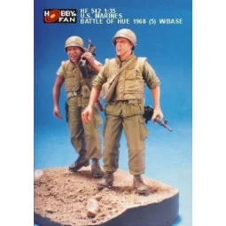 U.S. Marines Battle of Hue 1968(5)w/Base - Hobby Fan HF542