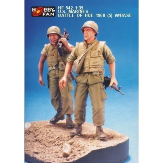 U.S. Marines Battle of Hue 1968(5)w/Base, 1/35 - Hobby Fan HF542
