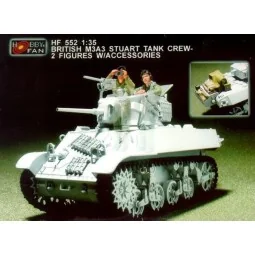 Brit. M3A3 Stuart tank crew- 2F. w/Acc. - Hobby Fan HF552