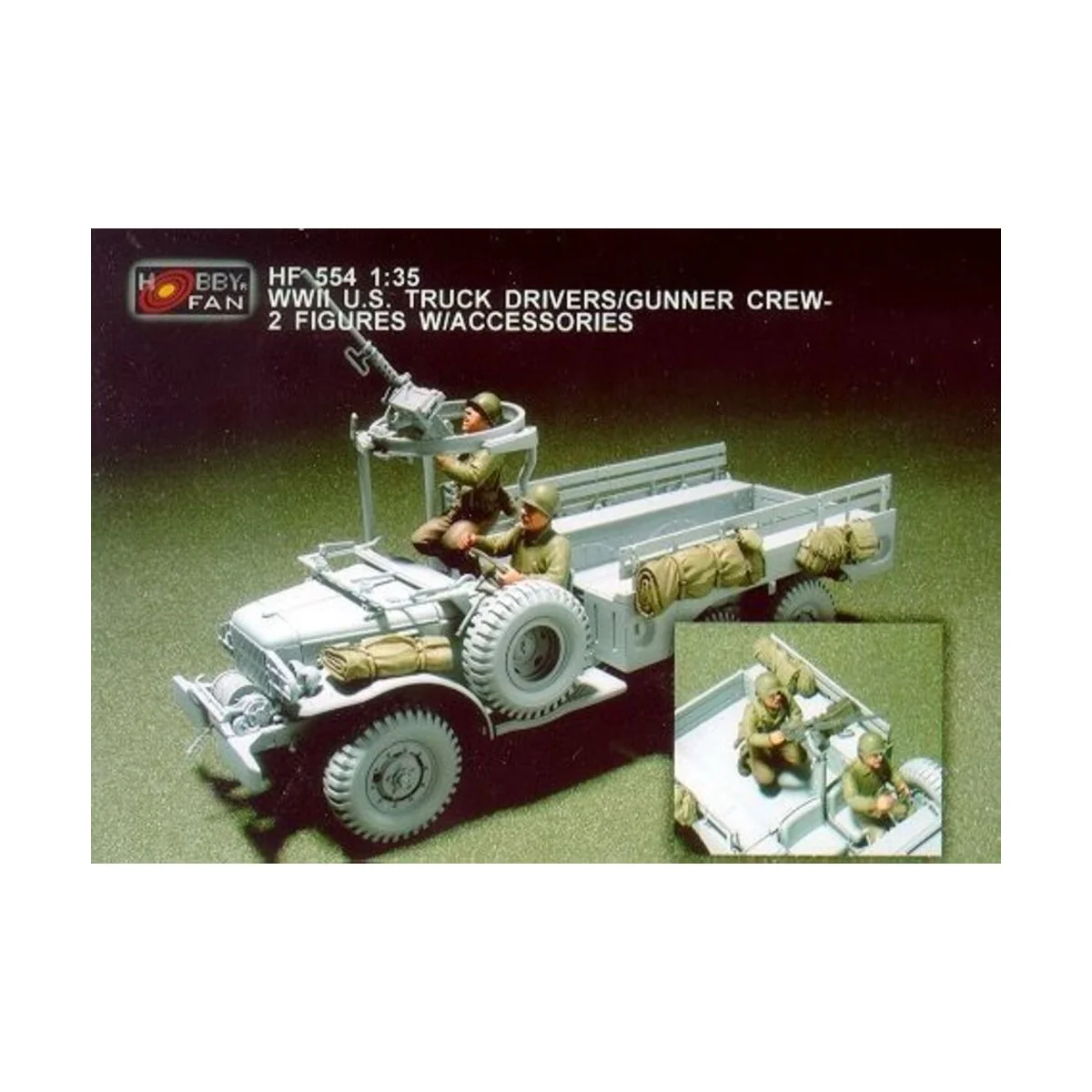 WWII U.S. Truck Drivers/Gunner crew/2fig, 1/35 - Hobby Fan HF554