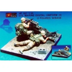 U.S. Marine Digital Unif.(II)- 2 Fig.w/B, 1/35 - Hobby Fan HF557