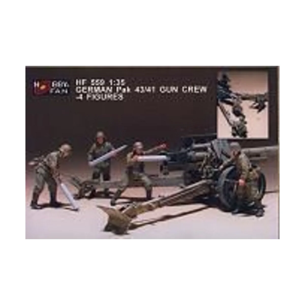 German Pak 43/41 Gun Crew- 4 Figures, 1/35 - Hobby Fan HF559