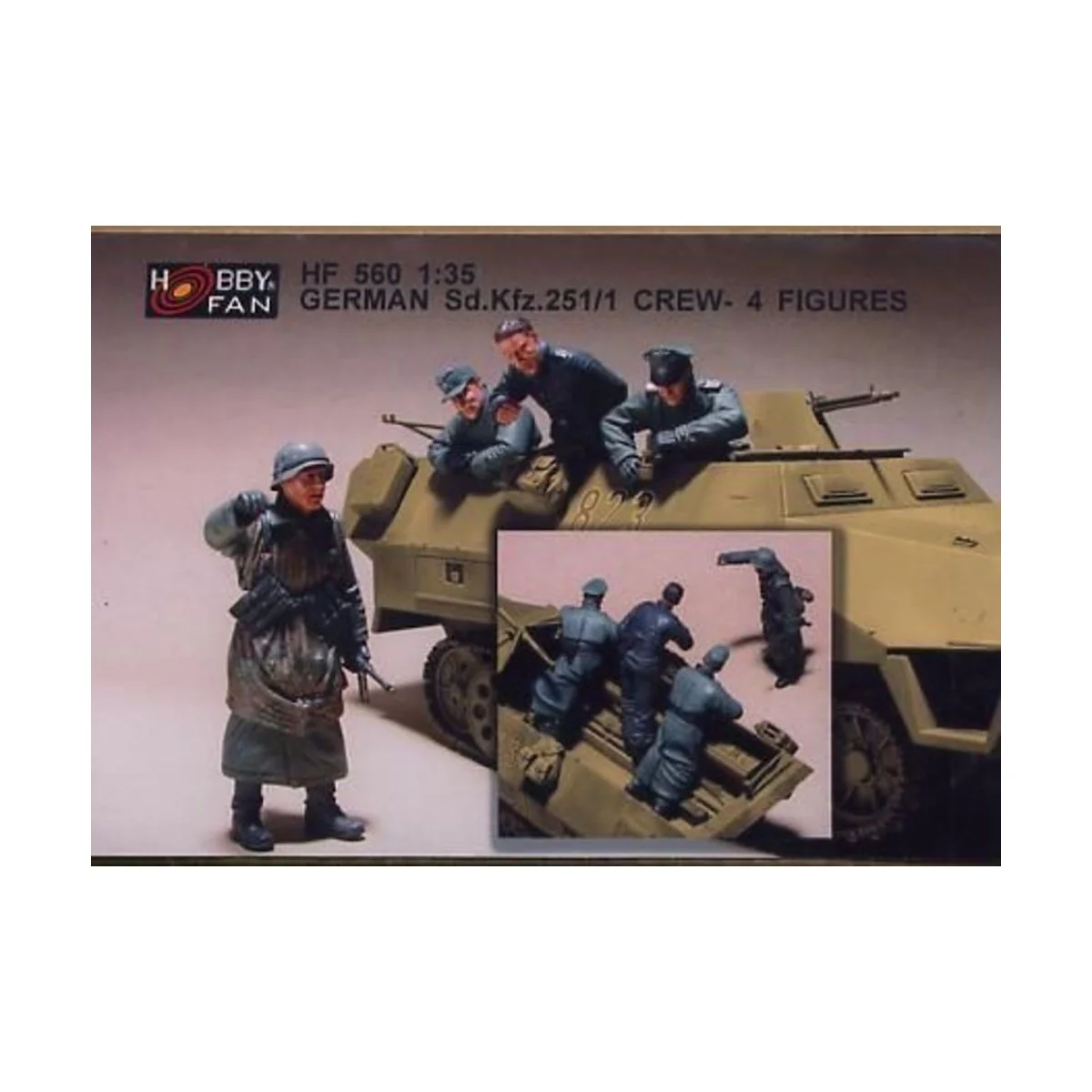 German Sd.Kfz.251/1 Crew- 4 Figures - Hobby Fan HF560