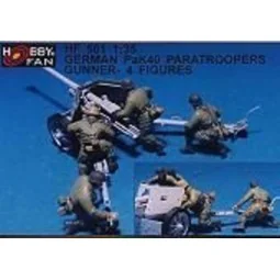 German PaK40 paratroopers gunner- 4 Fig. - Hobby Fan HF561