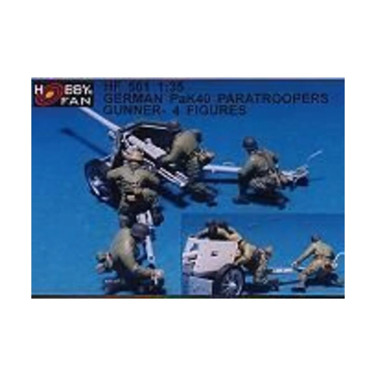 German PaK40 paratroopers gunner- 4 Fig. - Hobby Fan HF561