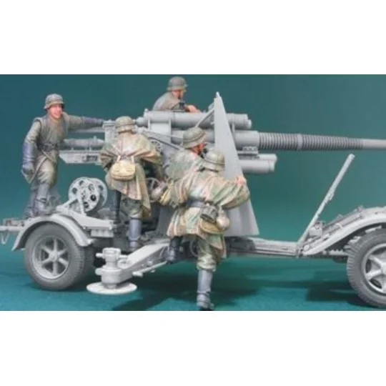 8.8cm Flak Crew set 3 eastern front 5Fig, 1/35 - Hobby Fan HF571