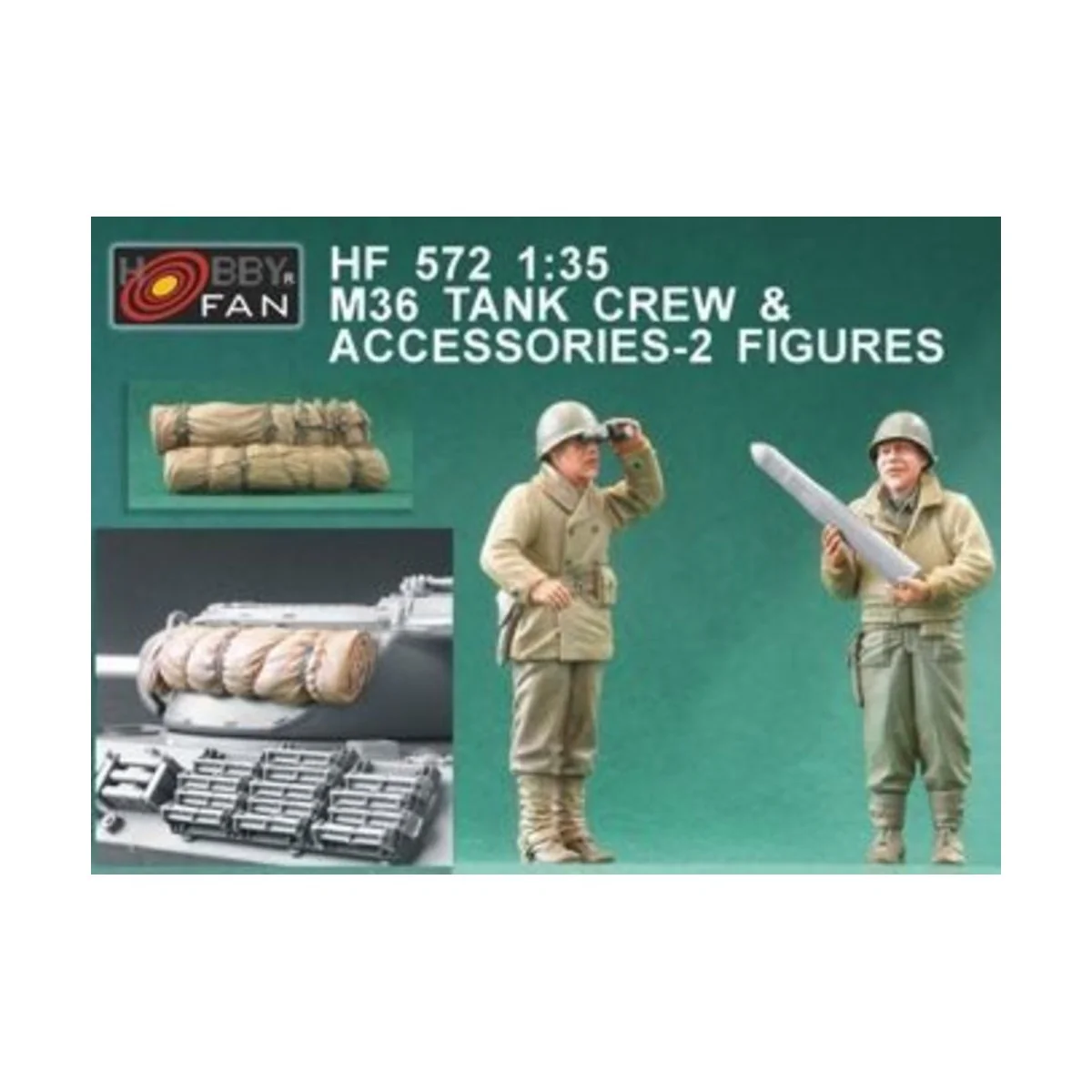 M36 Tank Crew & Accessories-2 Figures - Hobby Fan HF572