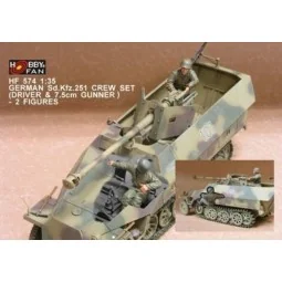German Sd.Kfz.251 Crew (7.5cm)- 2 Fig. - Hobby Fan HF574