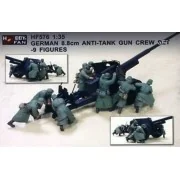 Germ. 8.8cm Anti-Tank Gun Crew Set (9Fig, 1/35 - Hobby Fan HF576