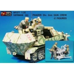 German HG Panzer Div.2cm Gun Crew- 2 Fig, 1/35 - Hobby Fan HF577