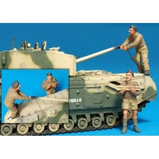 Brit. Churchill Tank Crew (III)Ala./2Fig - Hobby Fan HF587