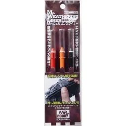 Mr Hobby -Gunze Mr. Weathering Liner RUST Color Set - Mr Hobby - Gu...