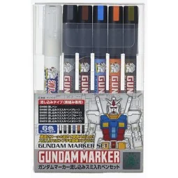 Mr Hobby -Gunze Gundam Pouring Inking Pen Set - Mr Hobby - Gunze GM...