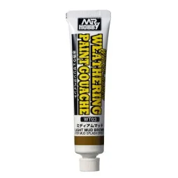 Mr Hobby -Gunze WATER-BASED WEATHERING PAINT GOUACHE LIGHT MUD BROW...