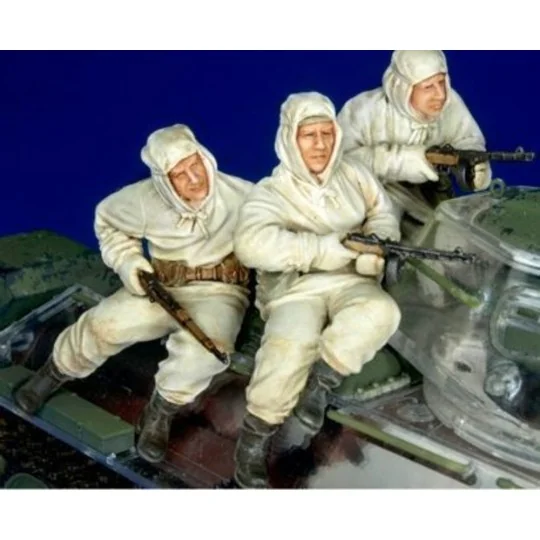 Russ. infantry on T-34 winter unif. set1, 1/35 - Hobby Fan HF705