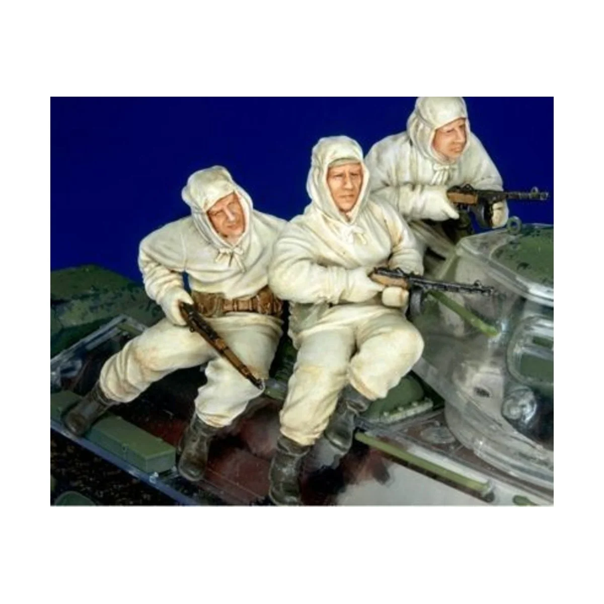 Russ. infantry on T-34 winter unif. set1, 1/35 - Hobby Fan HF705