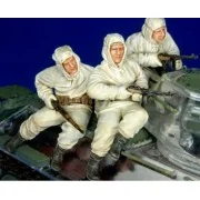 Russ. infantry on T-34 winter unif. set1 - Hobby Fan HF705