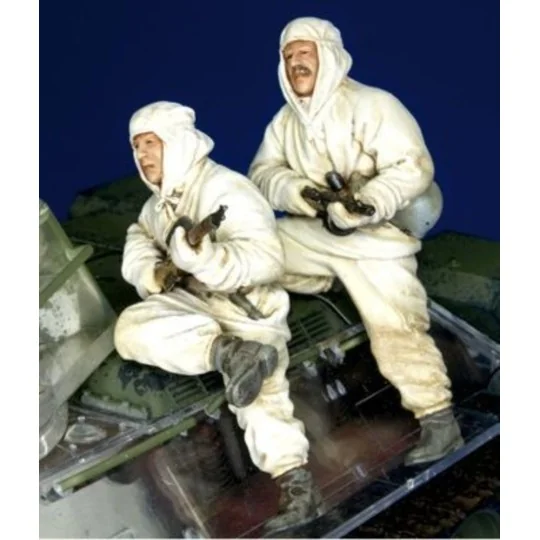 Russ. infantry on T-34 winter unif. set2 - Hobby Fan HF706