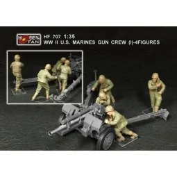 WWII U.S. Marines gun crew(set 1 4 fig.) - Hobby Fan HF707