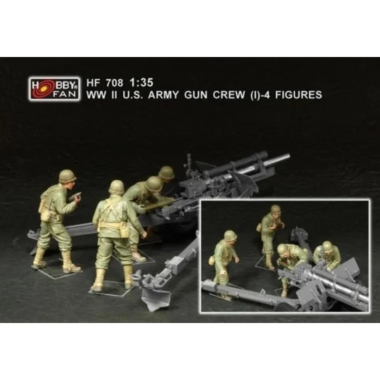 WWII U.S. Army gun crew (set 1 / 4 fig.), 1/35 - Hobby Fan HF708