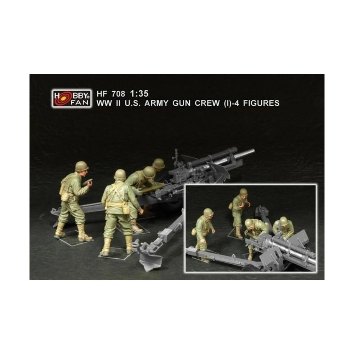 WWII U.S. Army gun crew (set 1 / 4 fig.), 1/35 - Hobby Fan HF708