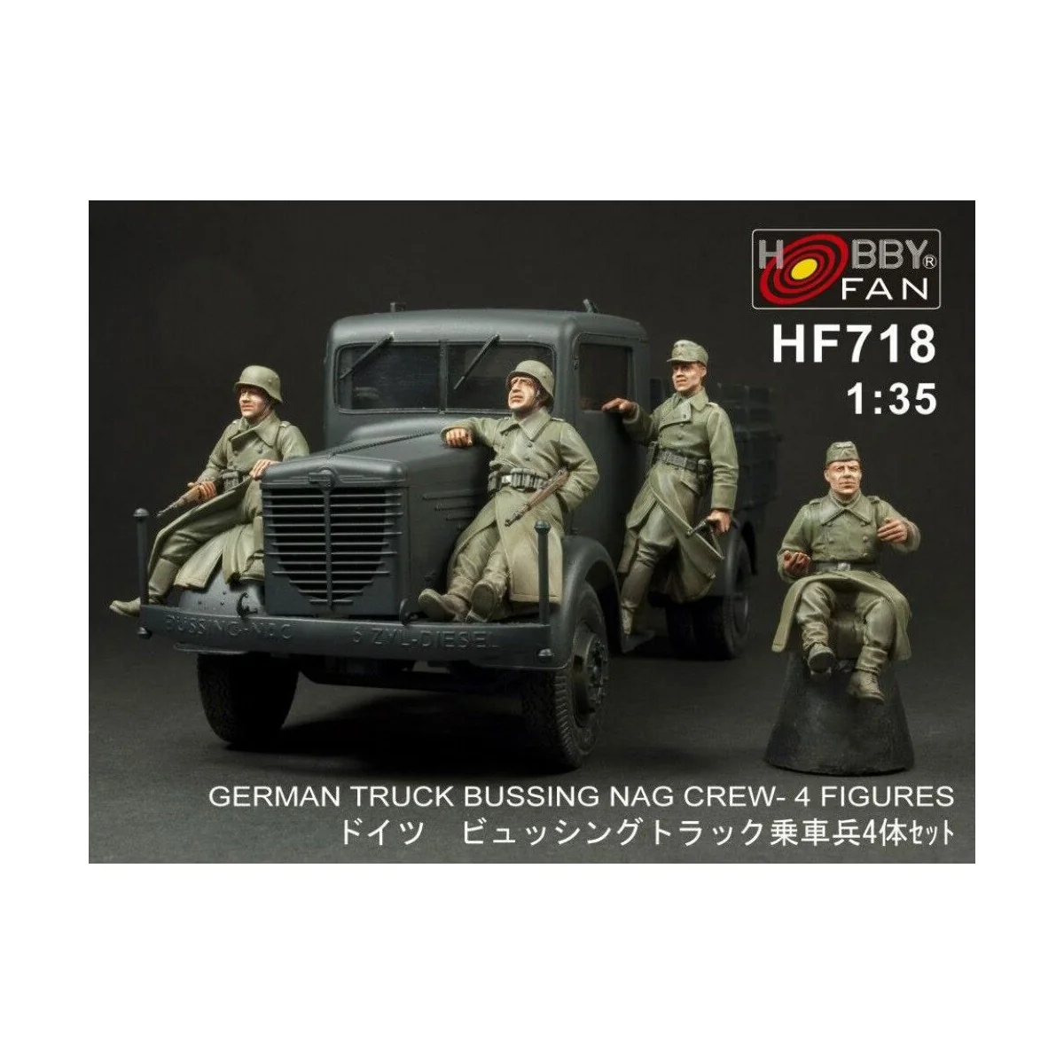 German truck BÜSSING NAG crew 4 Fig., 1/35 - Hobby Fan HF718