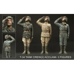 T-34 Tank Crew(2) Acclaim (3 figures) - Hobby Fan HF719