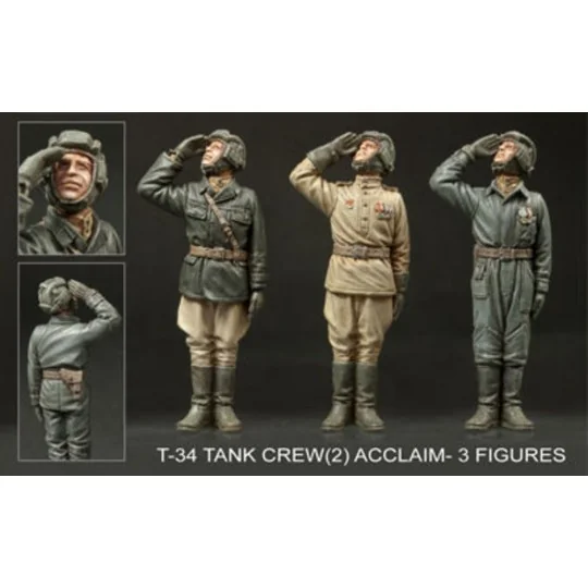 T-34 Tank Crew(2) Acclaim (3 figures) - Hobby Fan HF719