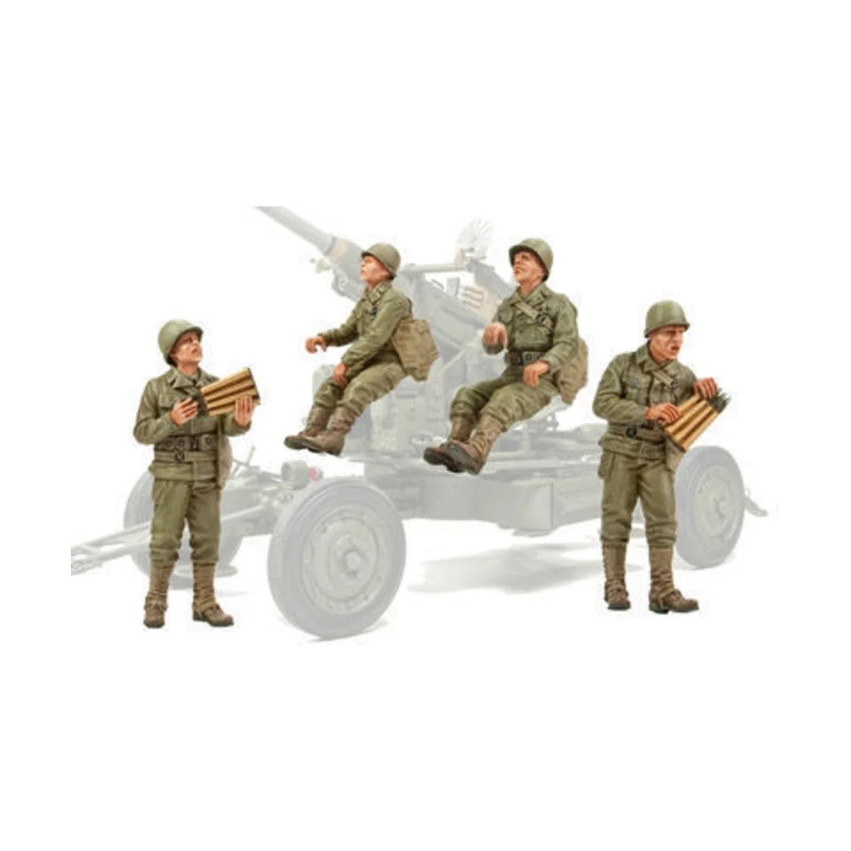 WW II Bofors Gun Crew (I)-4 Figures - Hobby Fan HF720